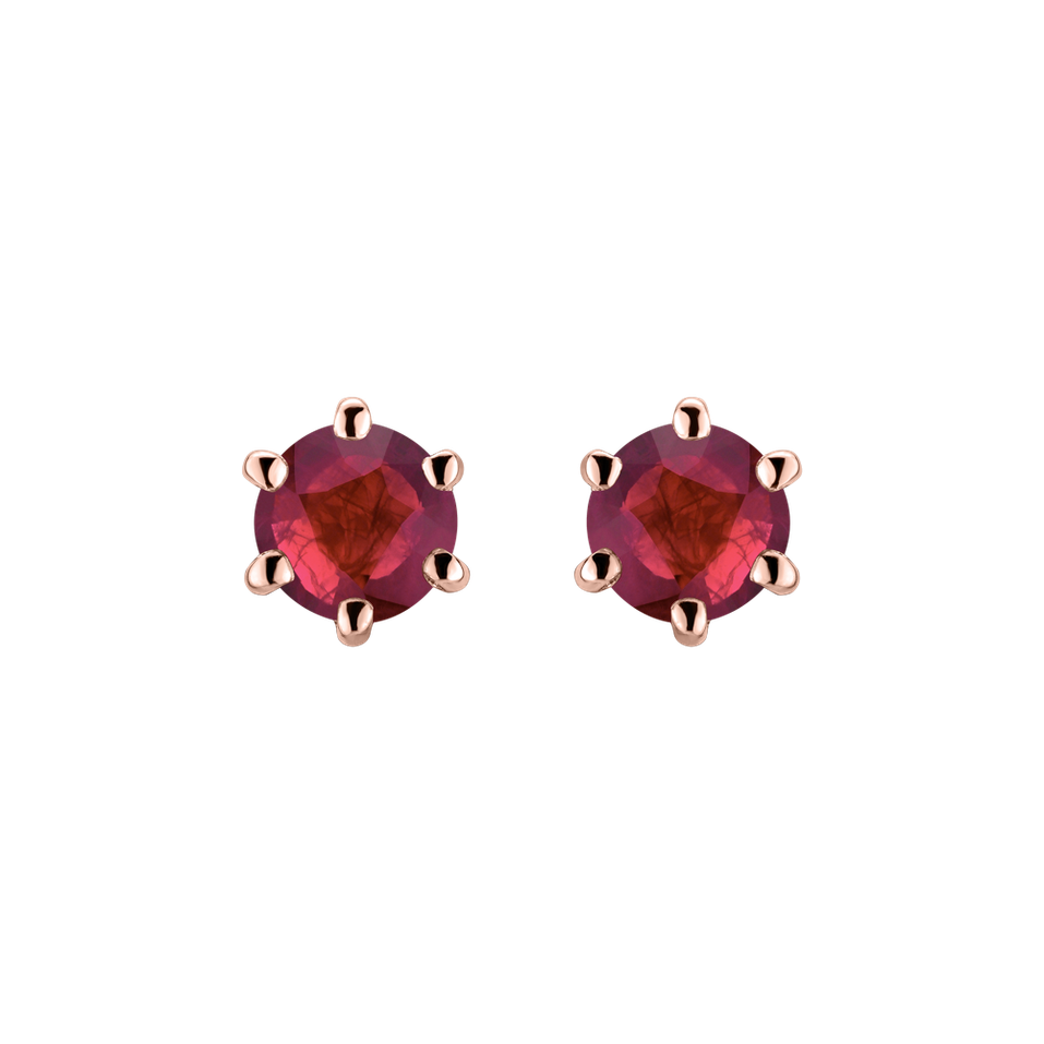 Earrings with Ruby Vesper Romance