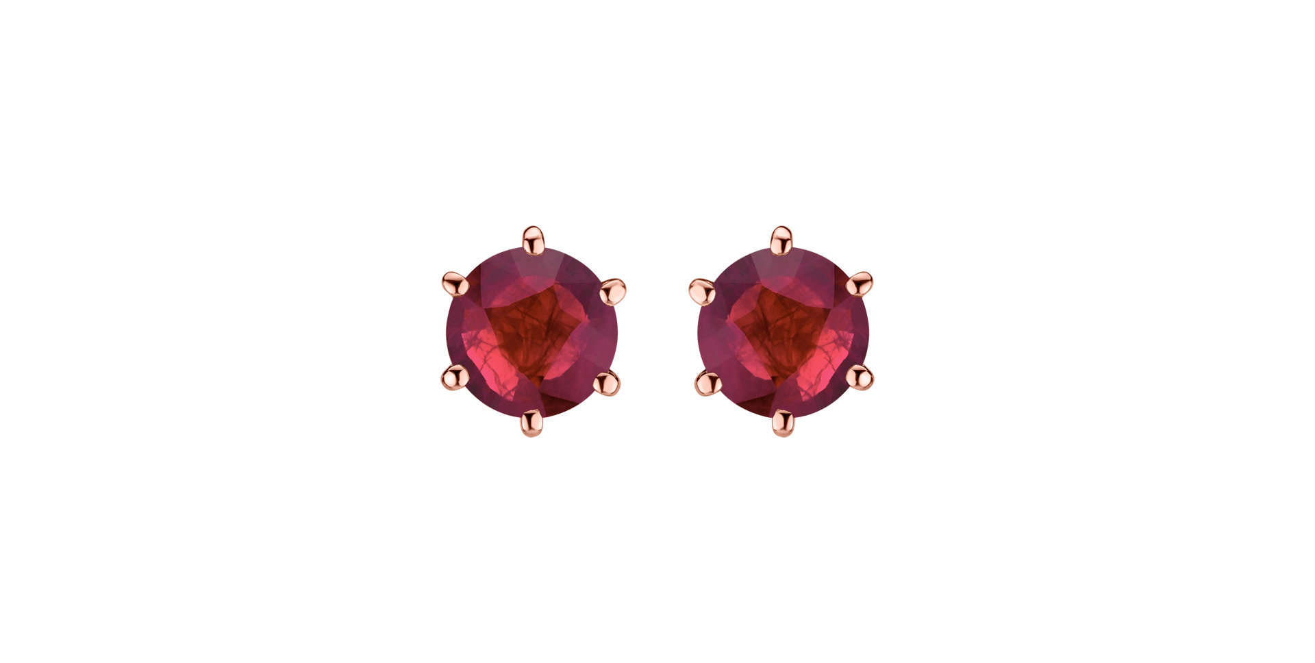 Earrings with Ruby Vesper Romance