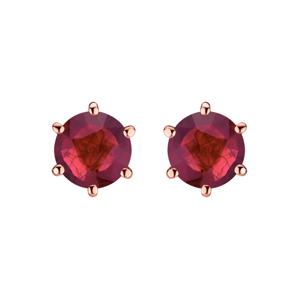 Earrings with Ruby Vesper Romance