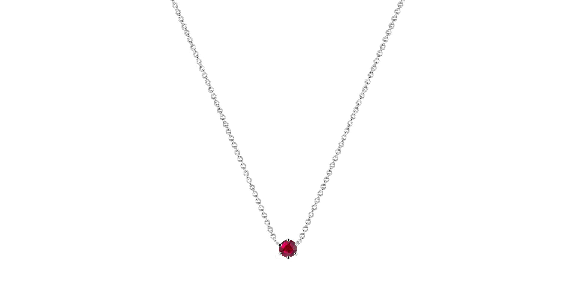 Necklace with Ruby Essential Drop