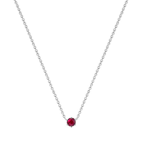 Necklace with Ruby Essential Drop