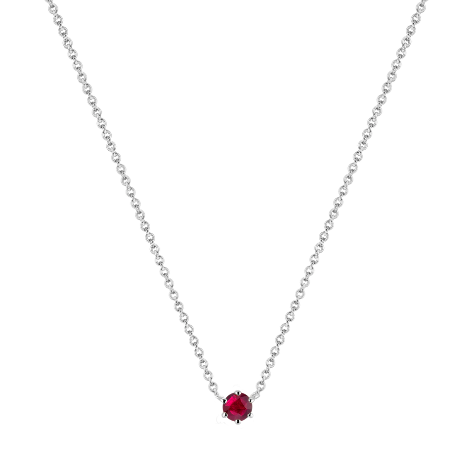 Necklace with Ruby Essential Drop