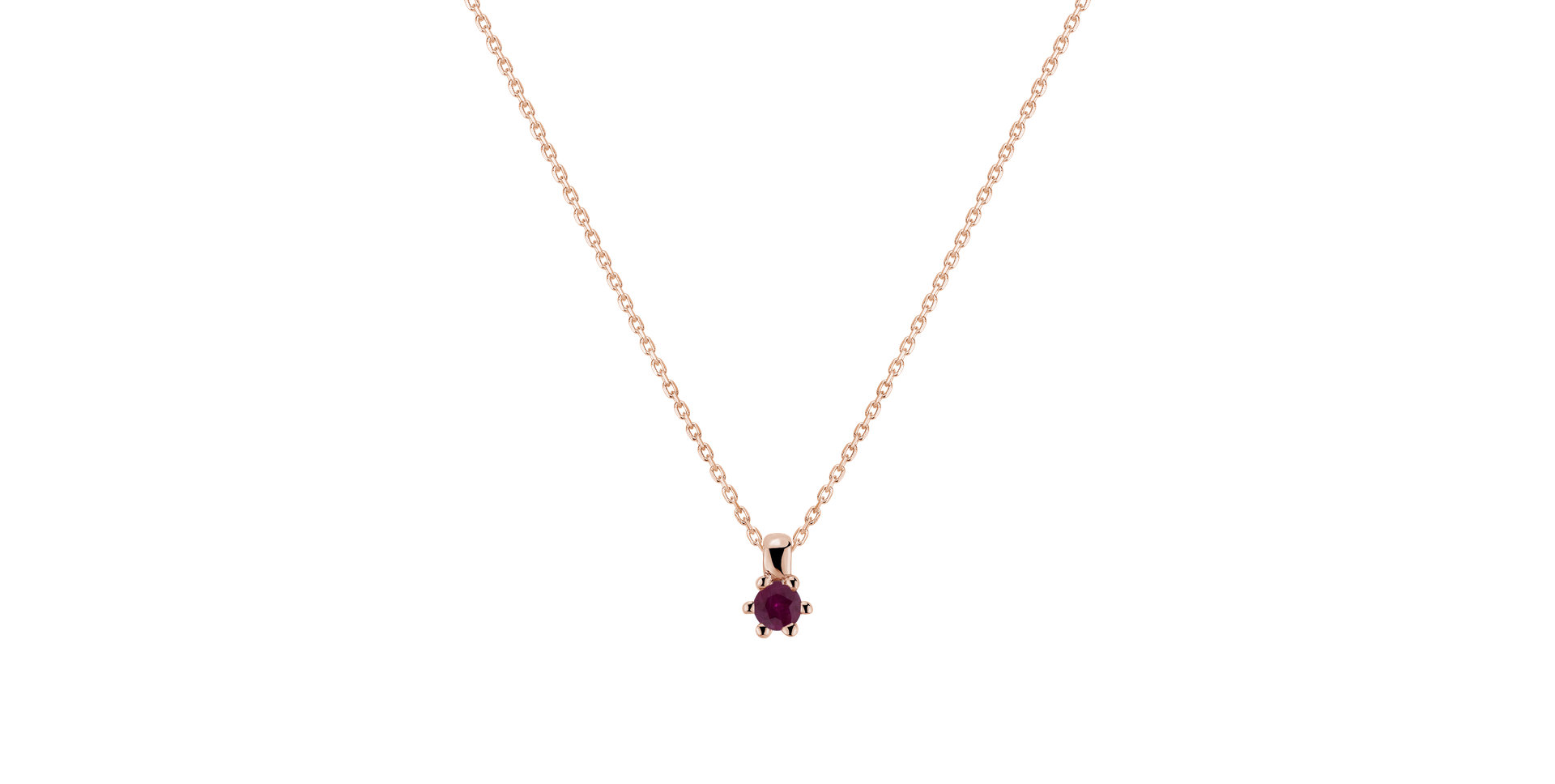 Necklace with Ruby Eternal Drop