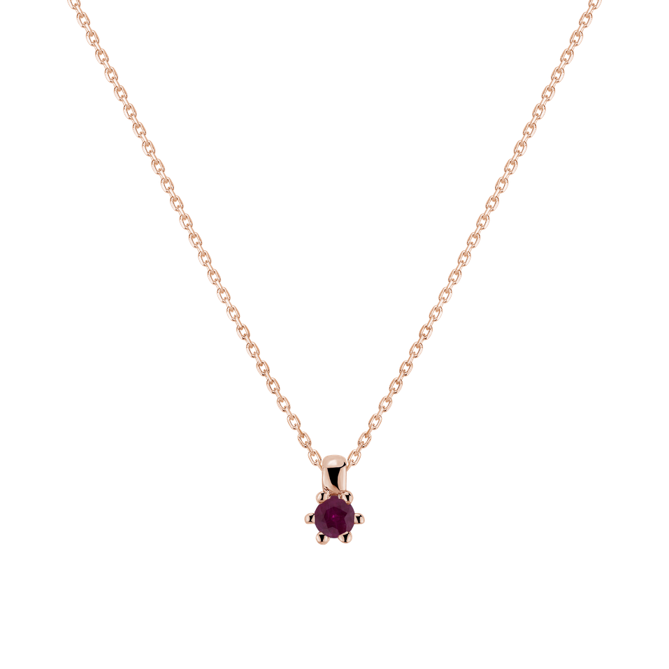 Necklace with Ruby Eternal Drop