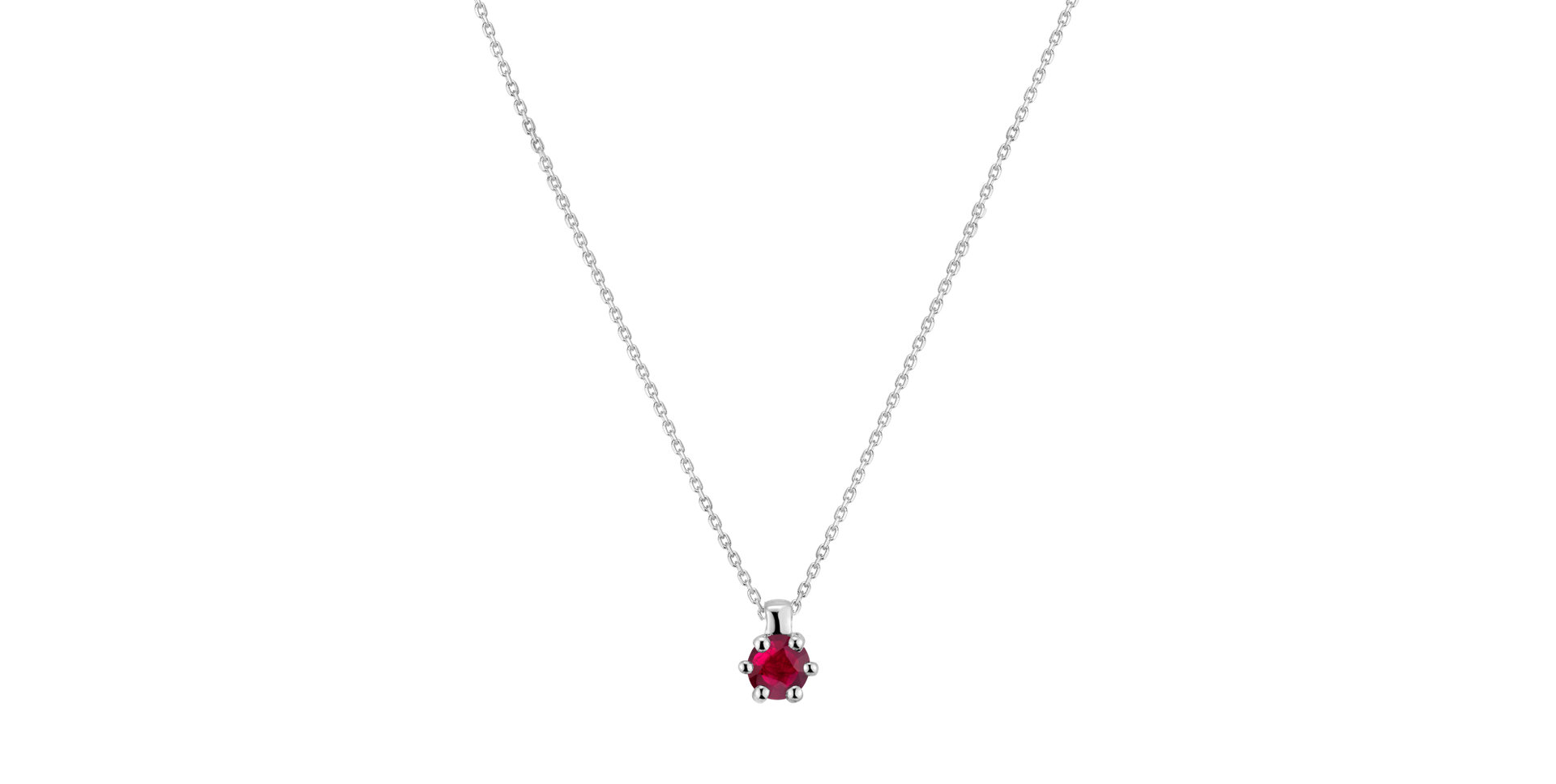 Necklace with Ruby Eternal Drop
