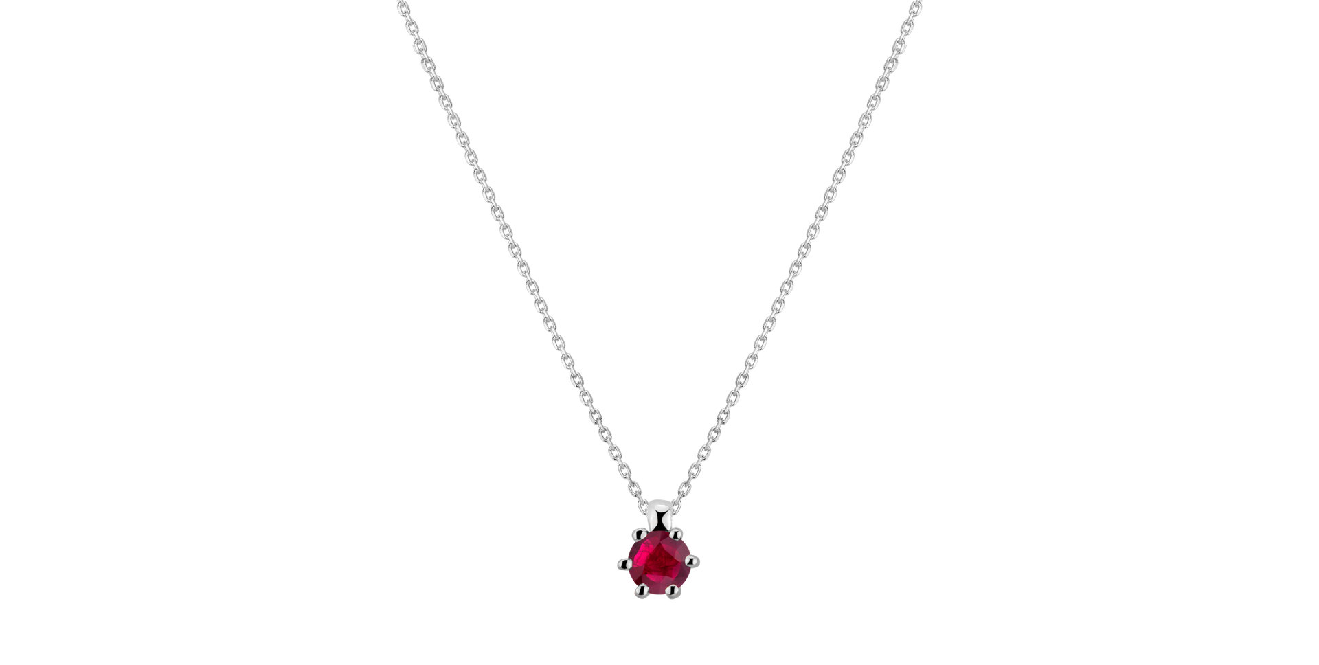 Necklace with Ruby Eternal Drop