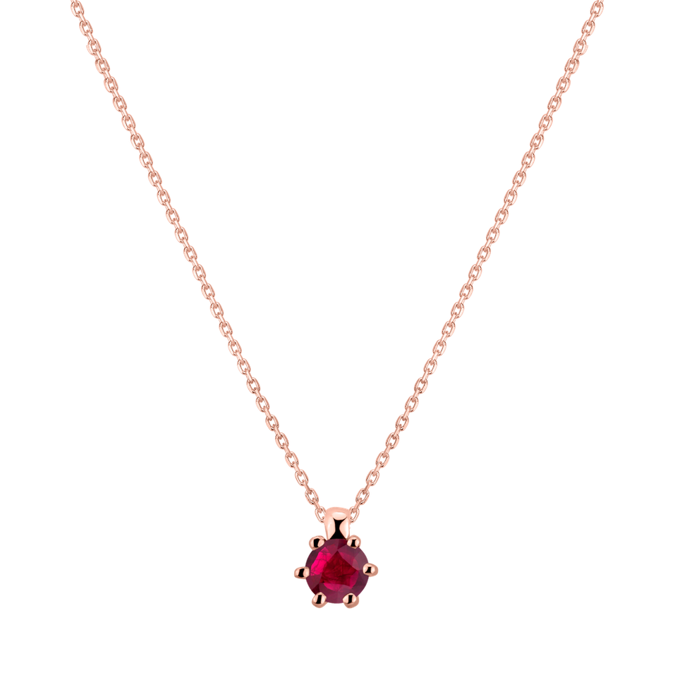 Necklace with Ruby Eternal Drop