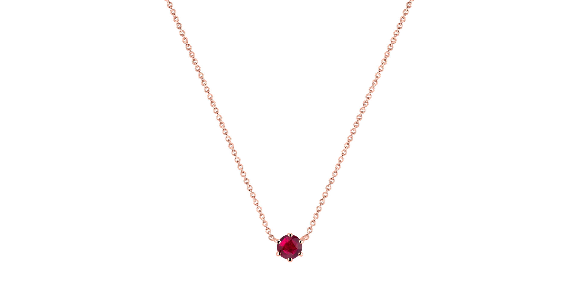 Necklace with Ruby Essential Drop