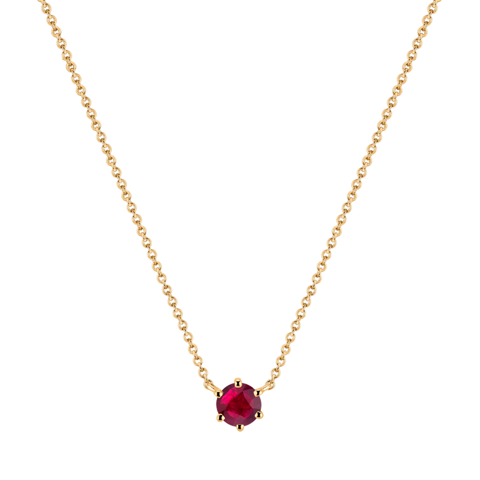 Necklace with Ruby Essential Drop