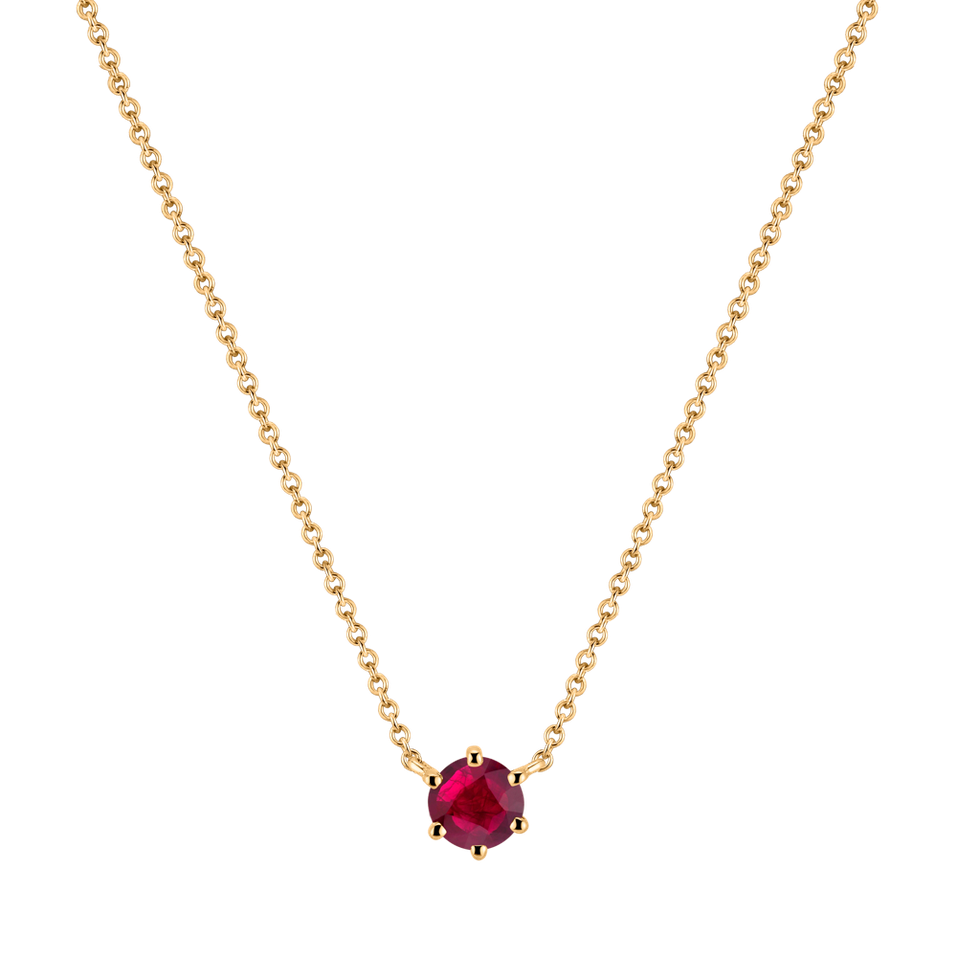 Necklace with Ruby Essential Drop