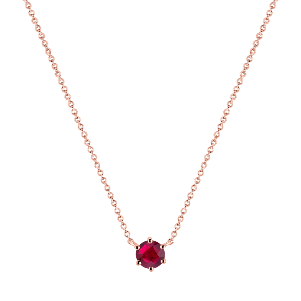 Necklace with Ruby Essential Drop