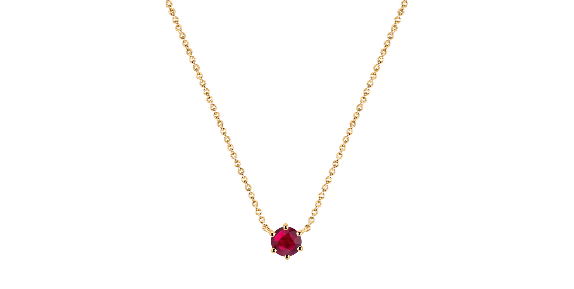 Necklace with Ruby Essential Drop
