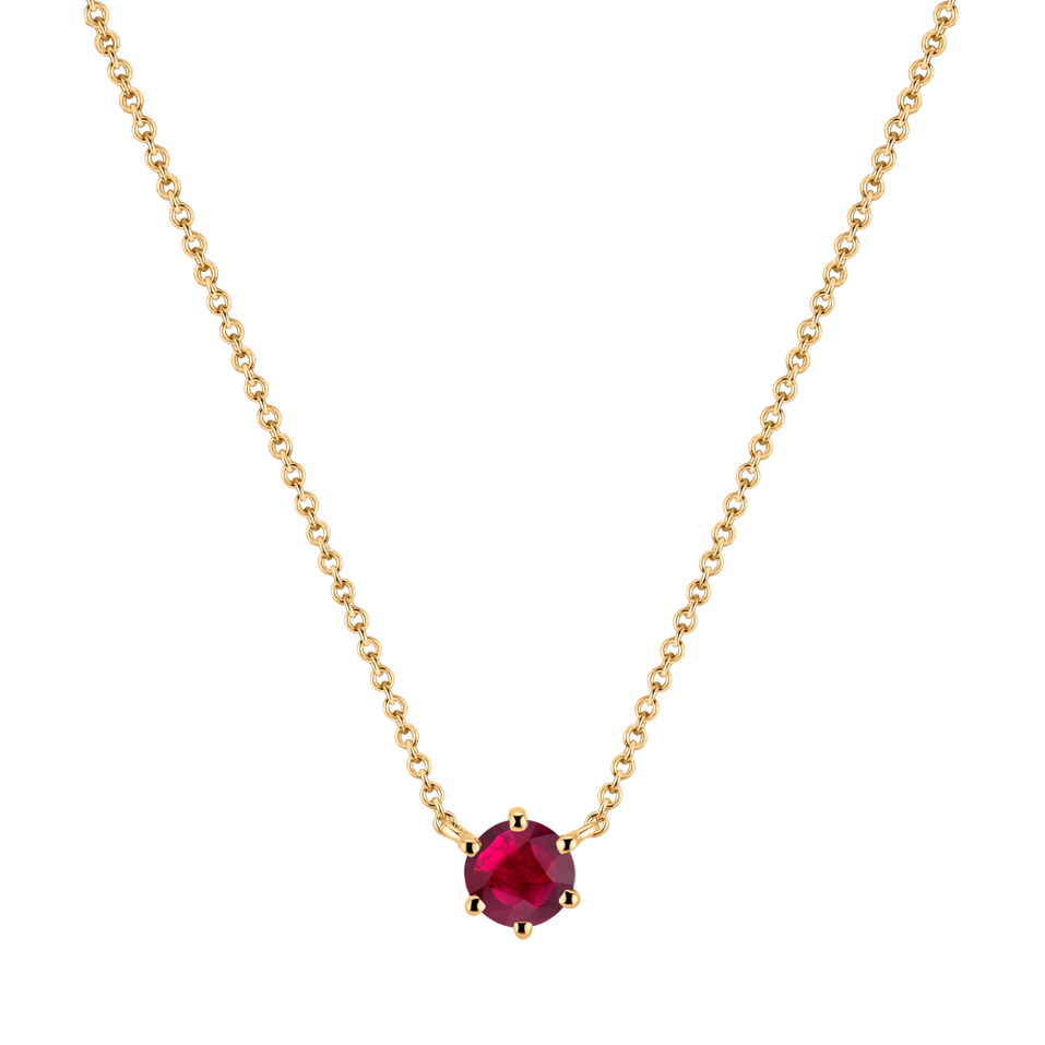 Necklace with Ruby Essential Drop