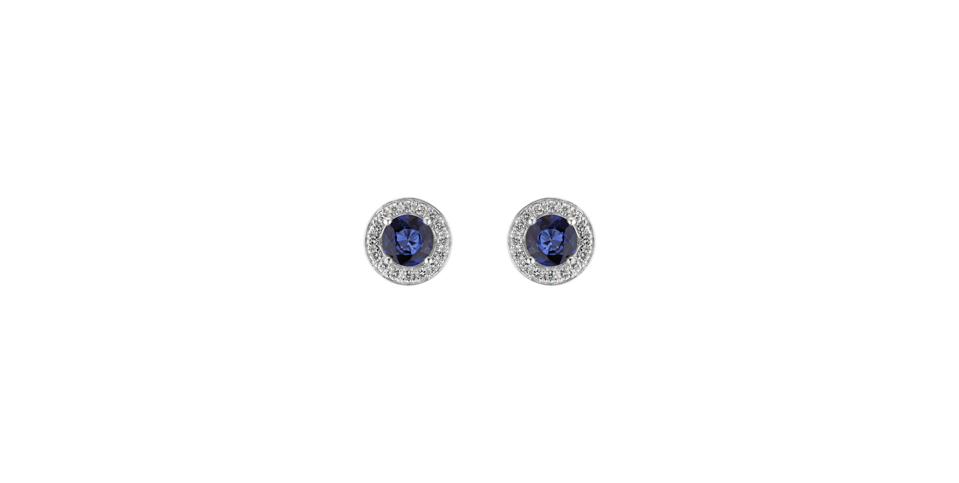 Diamond earrings with Sapphire Sparkling Rain