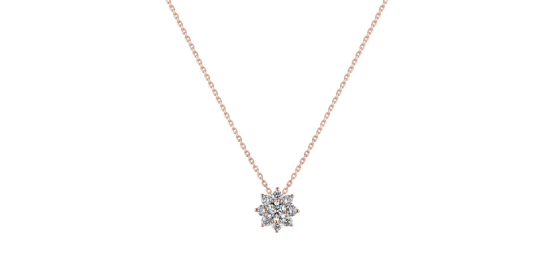 14ct rose gold diamond necklace Celestial Sparkle