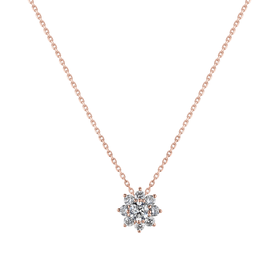 14ct rose gold diamond necklace Celestial Sparkle