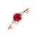 Diamond ring with Ruby Midnight Serenity2