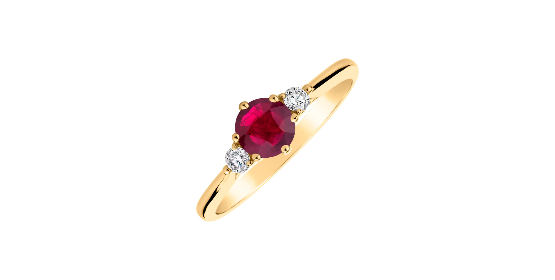Diamond ring with Ruby Midnight Serenity