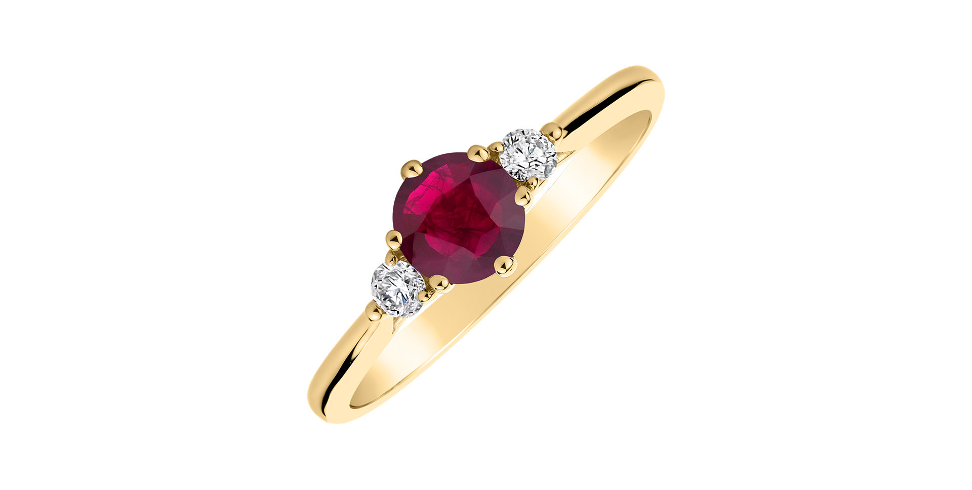 Diamond ring with Ruby Midnight Serenity