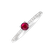 Diamond ring with Ruby Gem Simplicity2