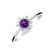 Diamond ring with Amethyst Brazil Glowing Starlet2