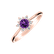 Diamond ring with Amethyst Brazil Glowing Starlet2