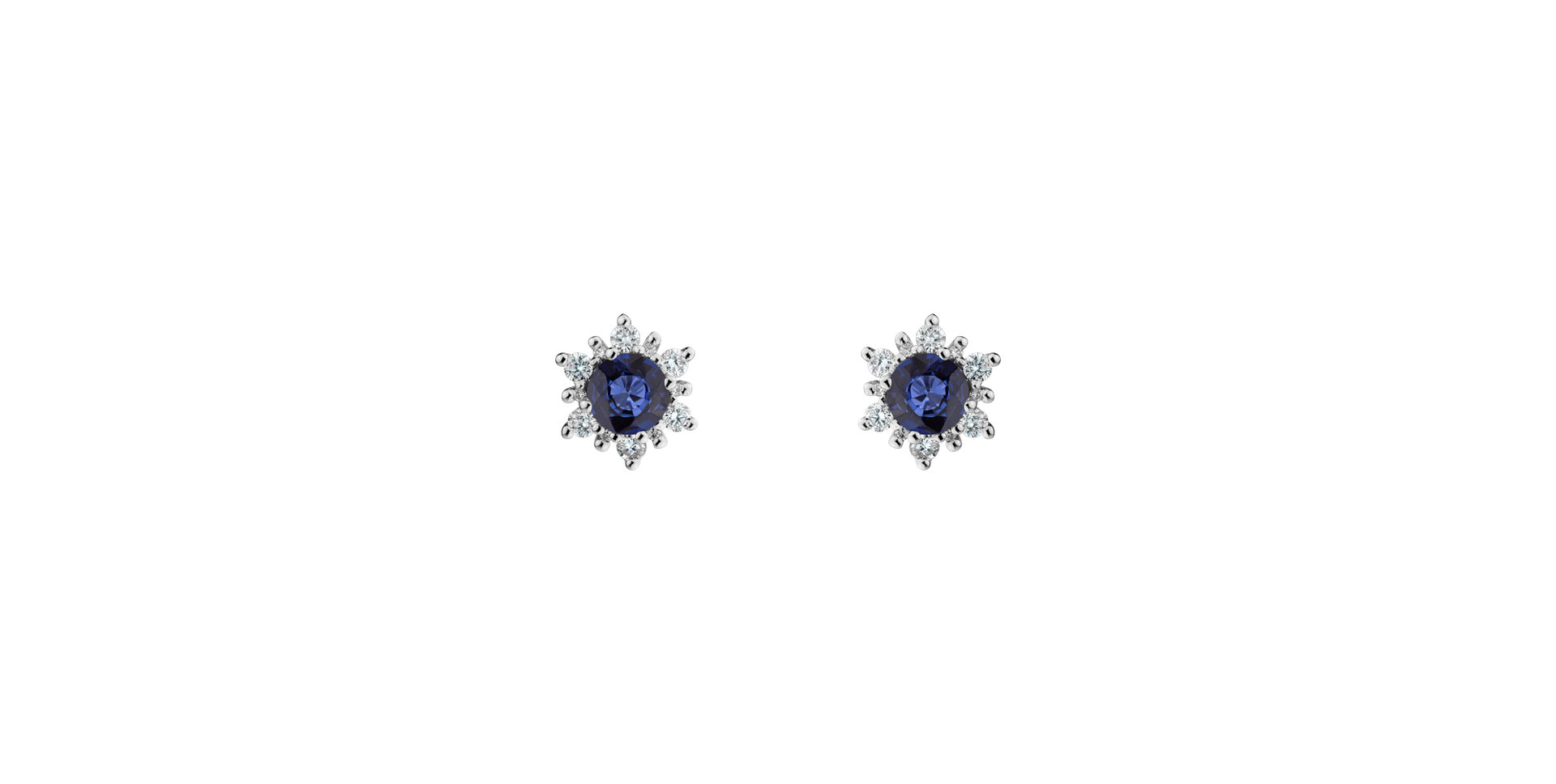 Diamond earrings with Sapphire Snow Star