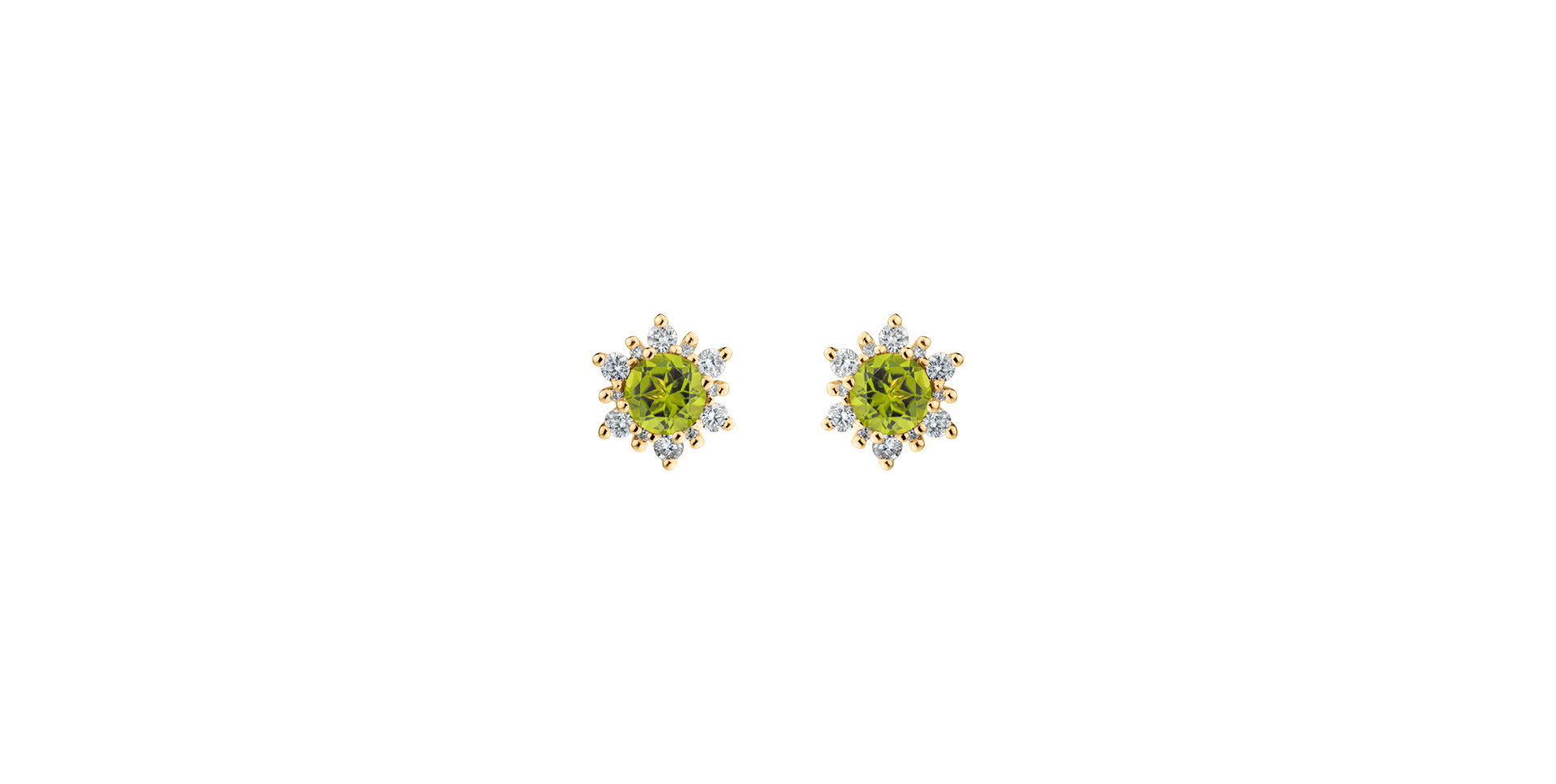 Diamond earrings with Peridot Fancy Fairytale