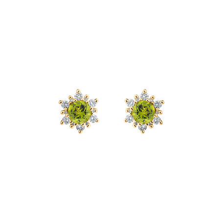 Diamond earrings with Peridot Fancy Fairytale