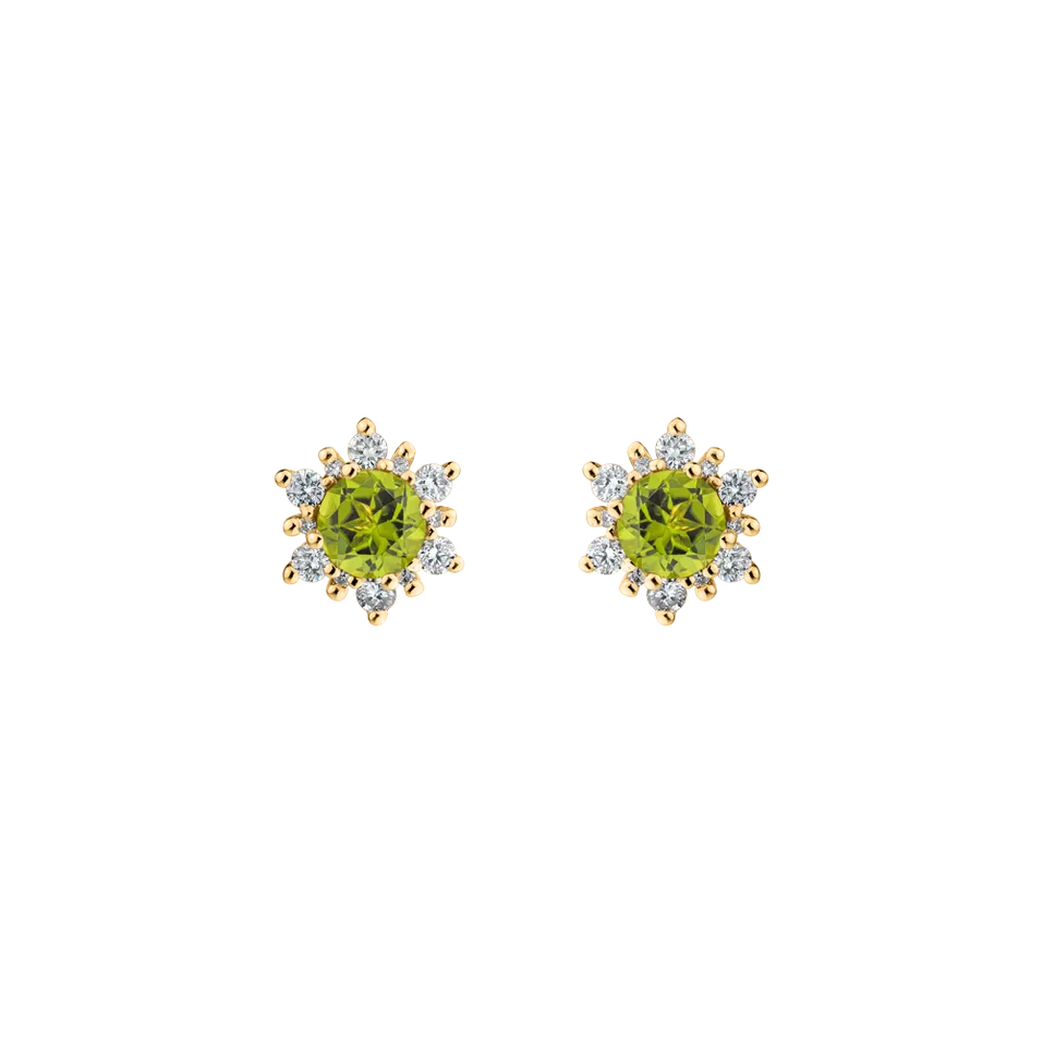 Diamond earrings with Peridot Fancy Fairytale