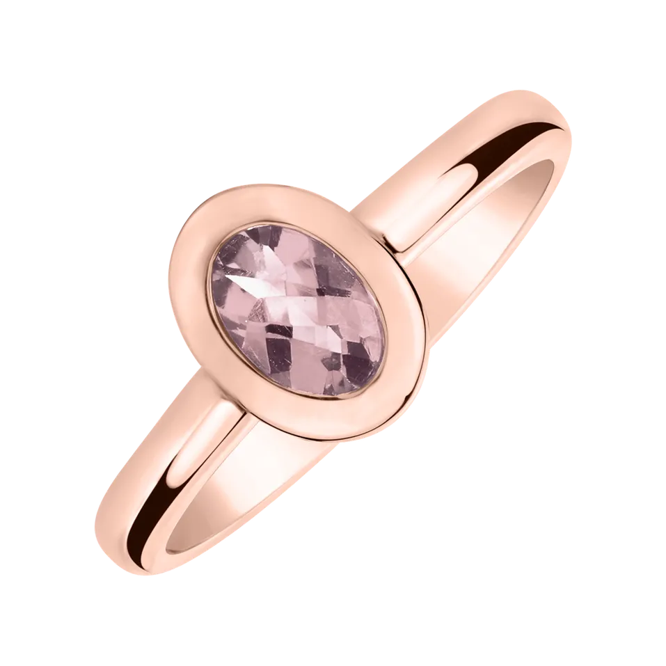 Ring with Rose Quartz Space Bonbon