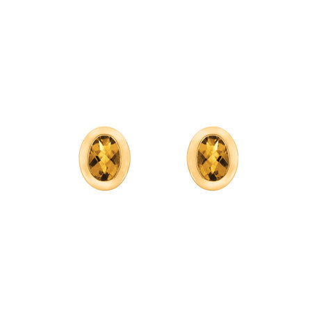Earrings with Citrine Sweet Candy