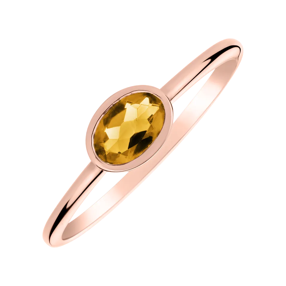 Ring with Citrine Space Bonbon