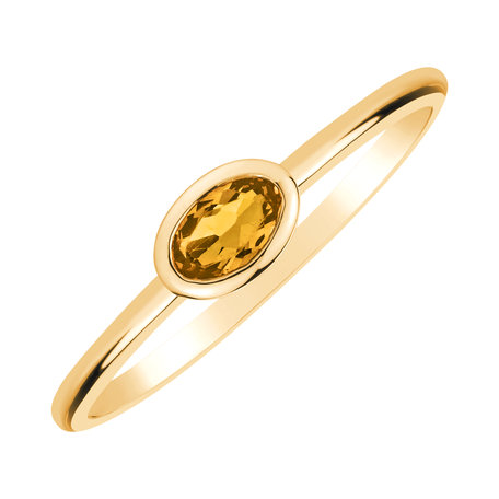 Ring with Citrine Space Bonbon