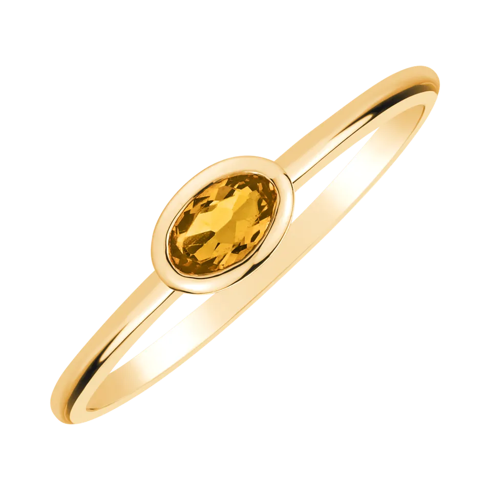 Ring with Citrine Space Bonbon