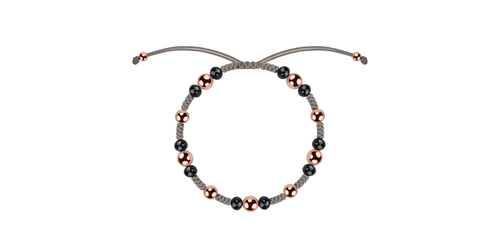 Bracelet with black diamonds Beige Mirror