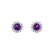 Diamond earrings with Amethyst Brazil Lilac Flower2