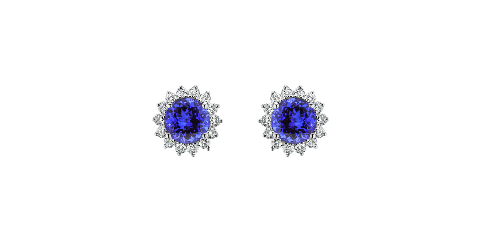 Diamond earrings with Tanzanite Stellar Hope