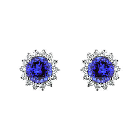 Diamond earrings with Tanzanite Stellar Hope