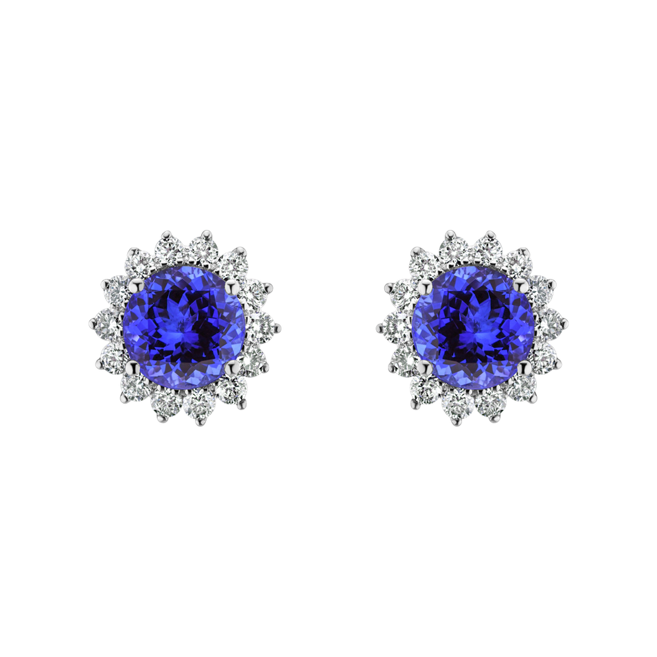 Diamond earrings with Tanzanite Stellar Hope