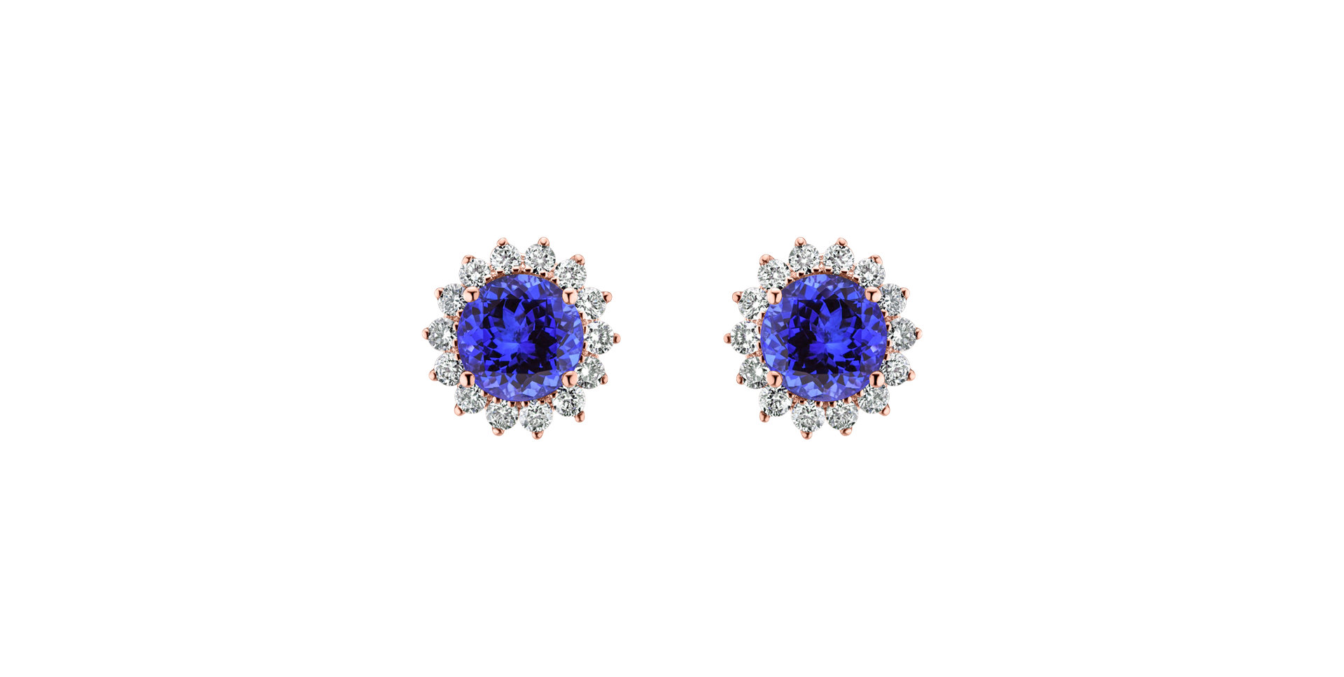 Diamond earrings with Tanzanite Stellar Hope