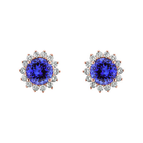 Diamond earrings with Tanzanite Stellar Hope