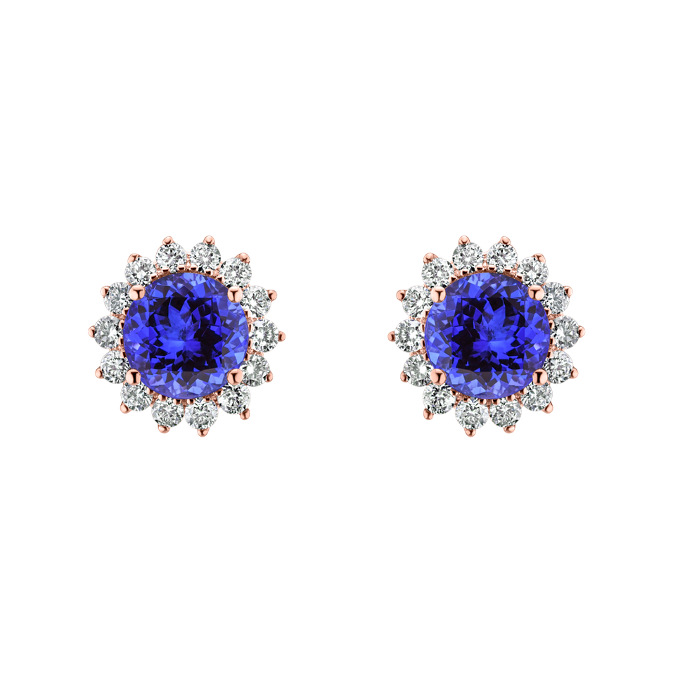 Diamond earrings with Tanzanite Stellar Hope
