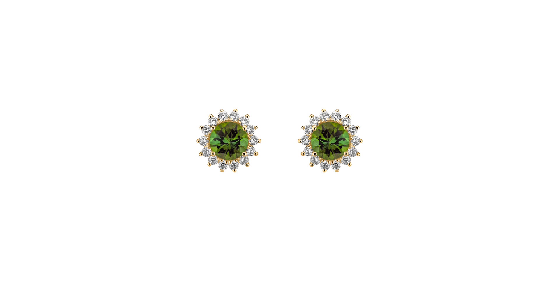 Diamond earrings with Tourmaline Stellar Hope
