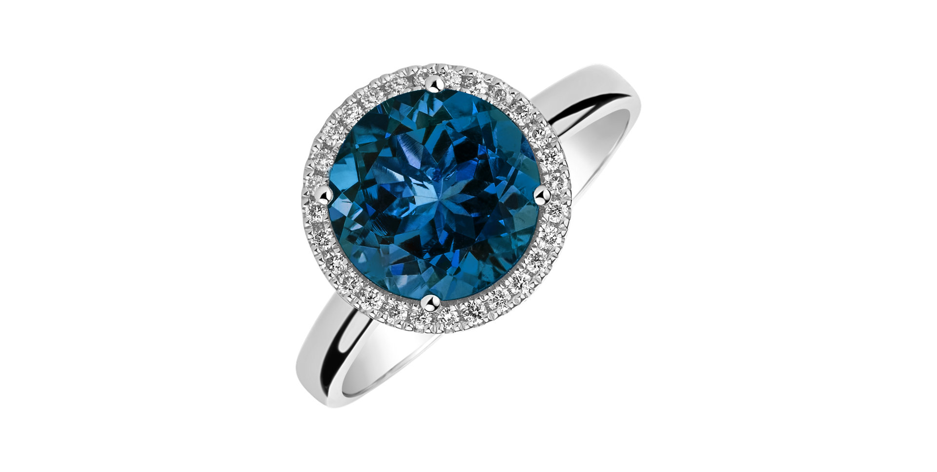 Diamond ring with Topaz London Bonbon