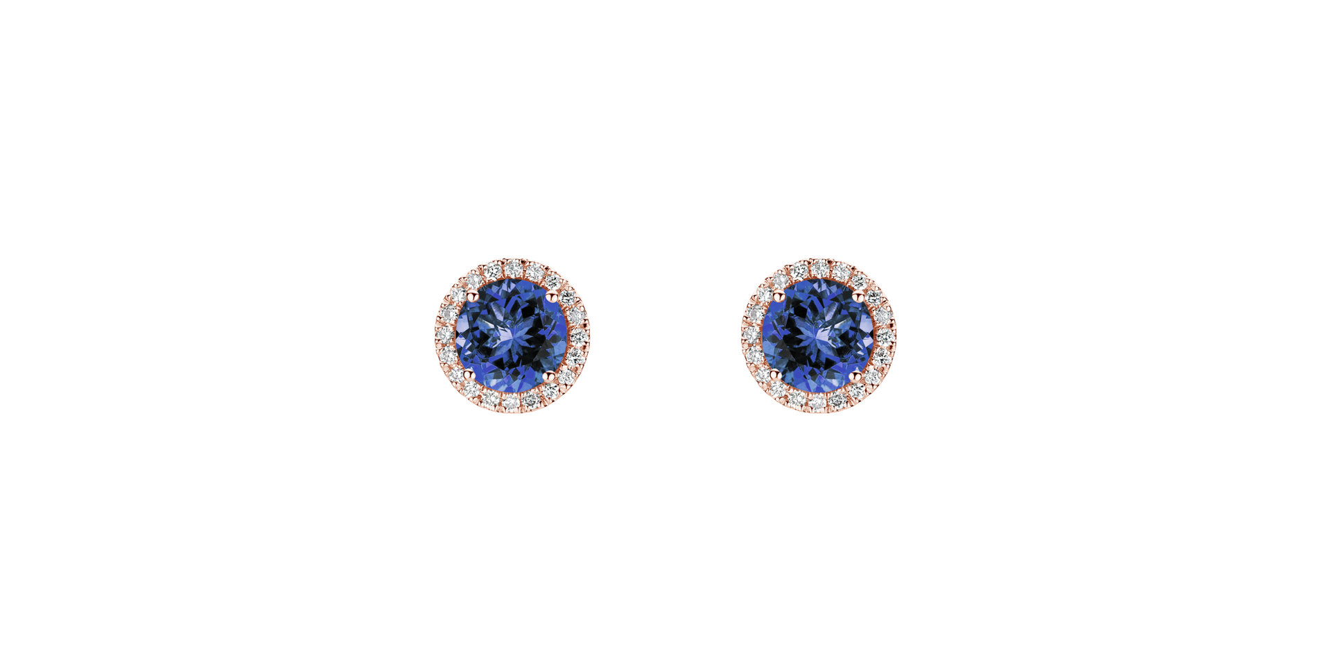 Diamond earrings with Tanzanite Eternal Sunshine