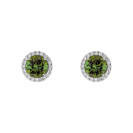 Diamond earrings with Tourmaline Eternal Sunshine