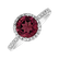 Diamond ring with Rhodolite Sparkly Bonbon2