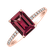 Diamond ring with Rhodolite Perfect Promise2