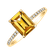 Diamond ring with Citrine Perfect Promise2